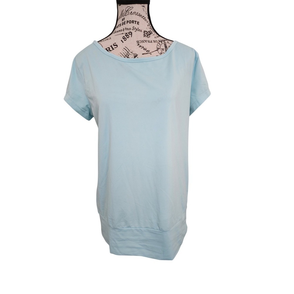 Adidas Womens Climalite Light Blue Performance Running Shirt Size M